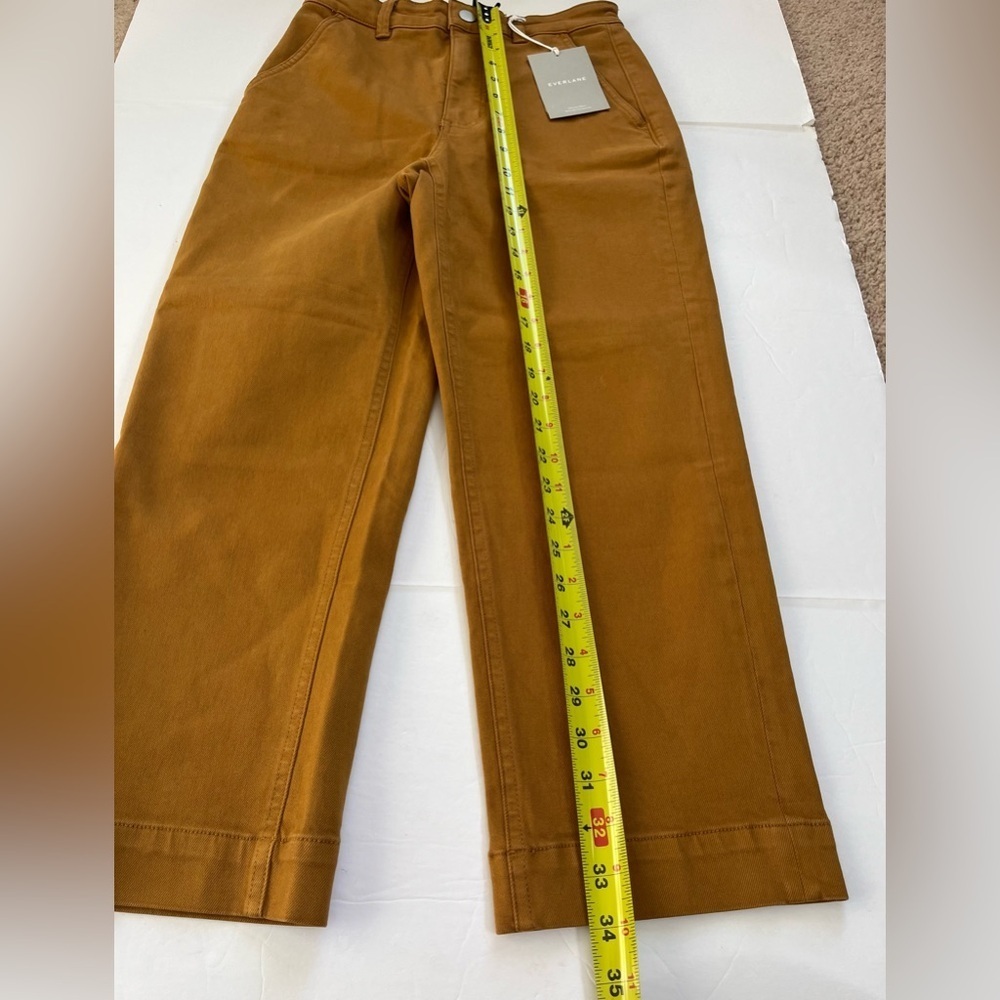Everlane The Straight Leg Crop Size 2 Short Golden Brown New with Tags - Picture 9 of 10